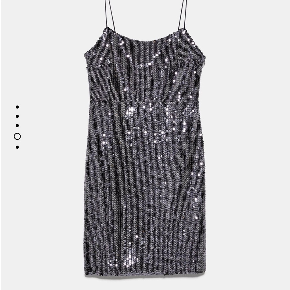 NWT ZARA Gorgeous Sequin Mini Dress - Picture 5 of 9